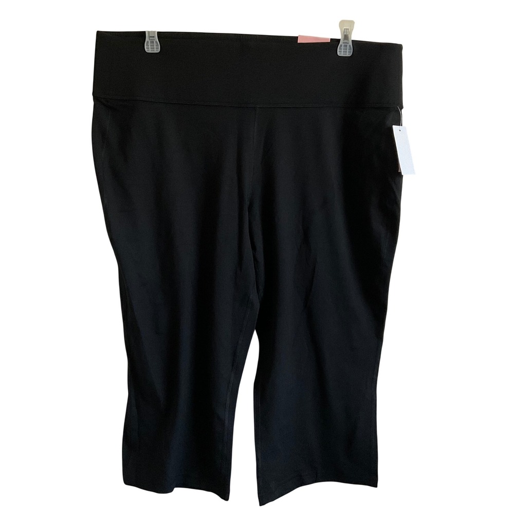LIVI Black Plus Size Yoga Athleisure Capri Pants - Size 22/24 - NEW Casual